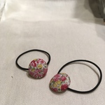 秋の小花くるみボタン ヘアゴム キッズ