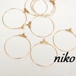 10本＊フープパーツ＊ゴールド30mm