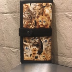☆ハンドメイド☆リアル猫ちゃん長財布 ブラック