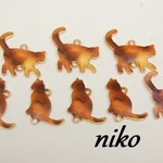 2色8個♡べっ甲柄お猫様コネクター