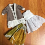 リカちゃんブライスサイズの洋服セット、アウトフィット、ワンピース