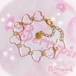 Berrypink♡ハートフープブレスレット♡