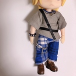 ☆ねんどろいどどーる オビツ11兼用バンド風3点セット（青）