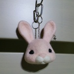 うさぎのキーホルダー(薄いピンク)