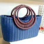 クラフトバンド★かごバッグ★ネイビー★