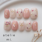 人気デザインいいとこ取り アンティークドライフラワーのネイルチップ ブライダルにも ハンドメイドマーケット Minne