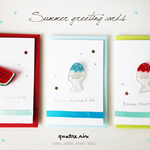 ブローチ付き★Summerミニカード