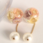 お花ピアス❤︎パール