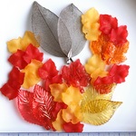 *1点限定* /ビーズ アソート/ ハンドメイド パーツ ビーズ アクリル 素材 プレート まとめ売り 葉っぱ モチーフ