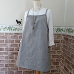 *cook2様オーダー*ピンストライプのエプロンワンピース*80cm丈