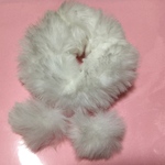 ふわふわシュシュとふわふわピアスのセット！