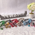 大人可愛い💜タータンチェックの猫首輪🎀