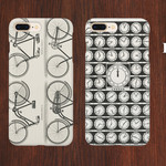 【iphone】自転車と時計 アンティークイラスト スマホケース