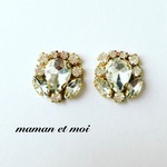ゴロンと可愛い♡大ぶりビジューピアス(イヤリング)