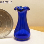 ﾐﾆﾁｭｱｶﾞﾗｽ☆コバルトブルー花器・食器☆7☆