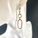シンプルチェーンピアス(ゴールド)イヤリングに変更可能。