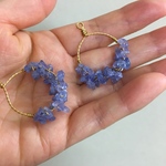 タンザナイト  さざれ石 沢山 ピアス