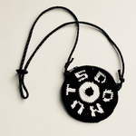 ネックストラップ 付きコインケース 小銭入れ レコード盤