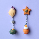 【特集掲載】●受注作製●お菓子の魔女 witch of sweets (かぼちゃ)ピアス ハロウィンにも♪