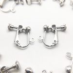 【リュミエラ】イヤリング パーツ ネジバネ式 イヤリングパーツ 20個（10ペア）シルバー アクセサリーパーツ ハンドメイド #2106