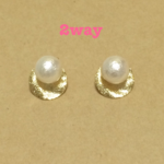 コットンパールの2wayピアス♡