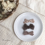 new♡3個セット♡ A/W チュールとちょうちょむすびリボンのベビーヘアクリップ 5