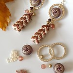 キット 🍀   ビーズタッセルの秋色ピアス/イヤリング