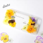 押し花のスマホケース - viola frames   *。date