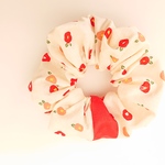 和柄のシュシュ   牡丹  -scrunchie-