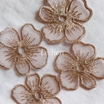 刺繍 フラワー ピアス パーツ【4pcs】