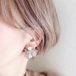 ＊５カラー展開ver.2 flowerキャッチピアス/イヤリング