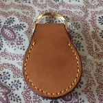 ☆革   キーホルダー 500円玉入れ ハンドメイド
