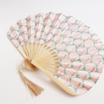 【M様専用ページ】Flower扇子*リバティPeacocks of grantham hallブルー×ナチュラル