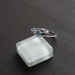 ロンドンブルートパーズ　ニュアージュリング　SILVER925