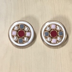 CLEAR MULTICOLOR ROUND BUTTON PARTS