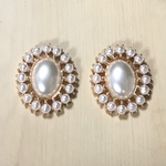 GOLD PEARL OVAL METAL PARTS