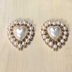 GOLD PEARL HEART METAL PARTS