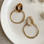 【11】アクリルチェーンフープピアス＊イヤリング