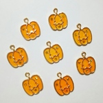 ハロウィン かぼちゃチャーム オレンジ  8個