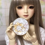 ミニチュア食器　ミルキーフラワーちいさなお皿