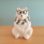スヌード＆メガネ (しろくま貯金箱用)