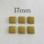 importアクリルスクエアカボション カーキ 6個入り
