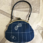 ちょうちょがま口   青 受注発送