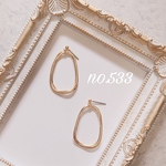 no.533 ゴールド フープ ピアス、イヤリング