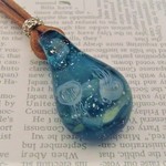 海月のドロップペンダント BLUE