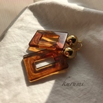 大ぶり▸︎▹︎べっ甲❁︎ピアス＆イヤリング
