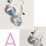 雲レジン☆幸せしゃぼんの空玉☆ピアス