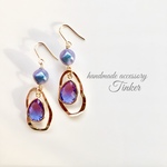 パープルシャイニーピアス （イヤリング）