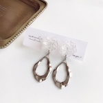 【再販】クリアカボションのシルバーピアス
