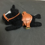☆羊毛フェルト☆馬ストラップ〈黒〉